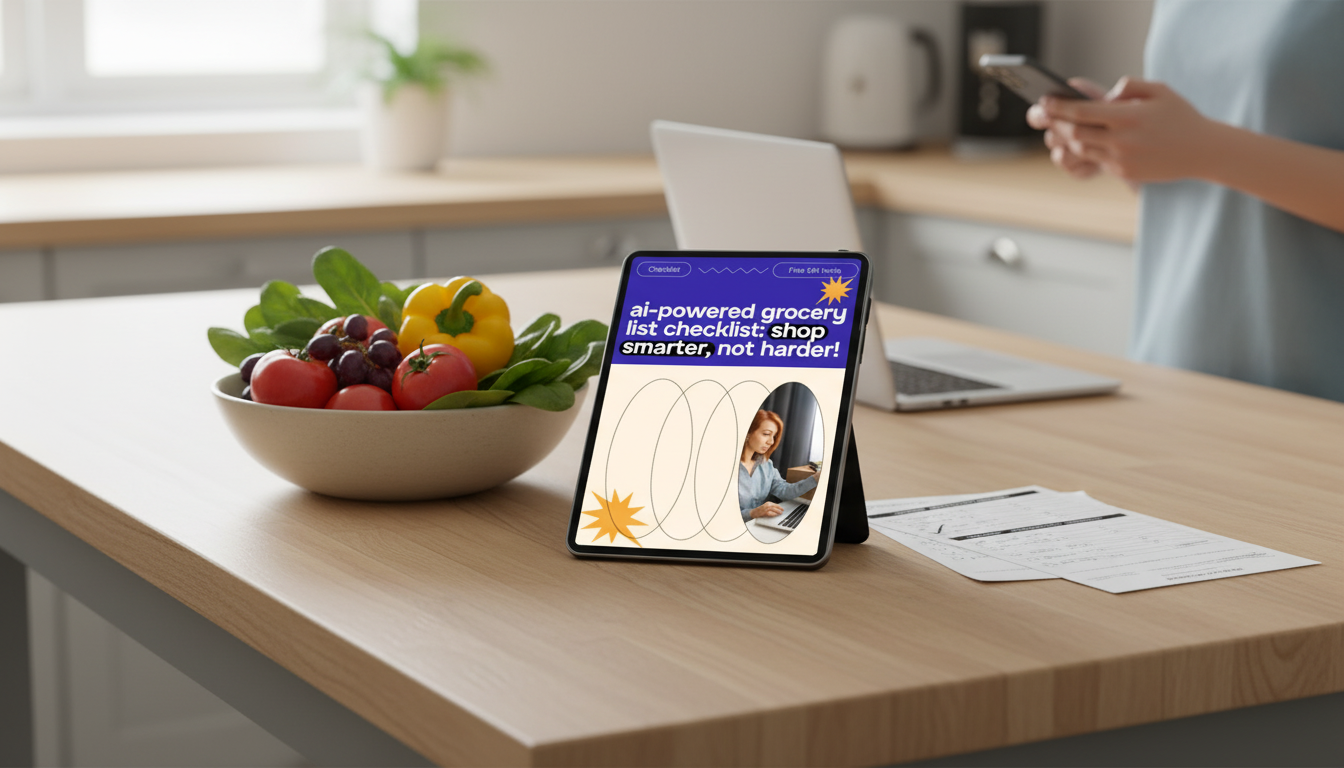 AI Grocery List Checklist (Instant Download) That Saves Time